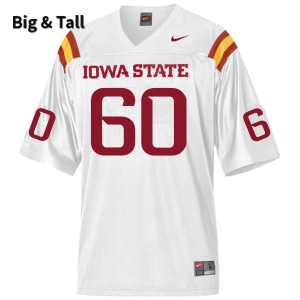 Iowa State Cyclones Men's #60 Owen Terwilliger Nike NCAA Authentic White Big & Tall College Stitched Football Jersey SW42M10HG
